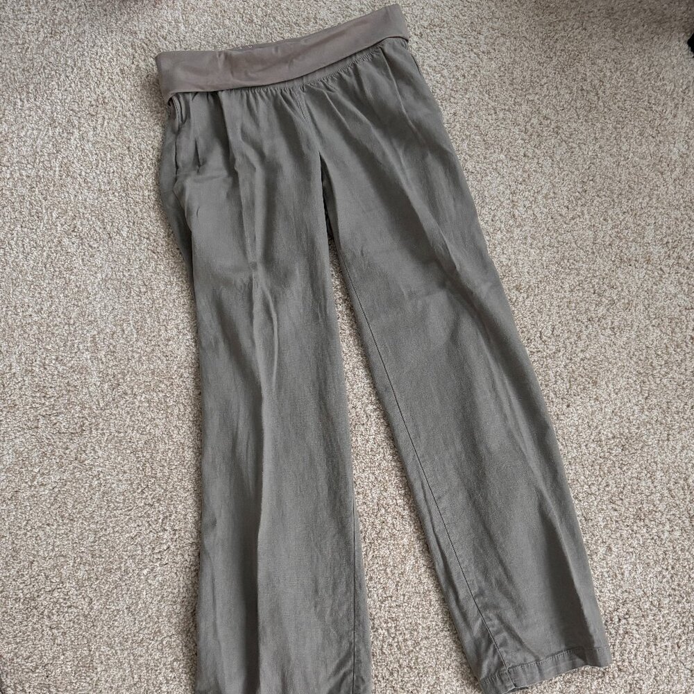 Linen Taupe colored pants, Medium